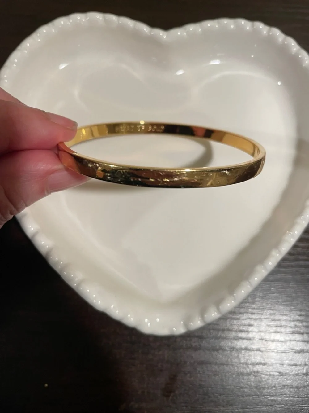 Kate Spade Gold Tone "Heart of Gold" Bangle Bracelet - Picture 4 of 5
